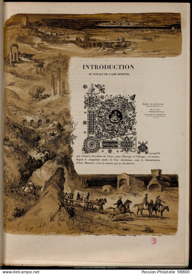 Tres Rare Livre D'archeologie 1838 Firmin Didiot VOYAGE DE L'ASIE MINEURE Complet TBE - Archaeology