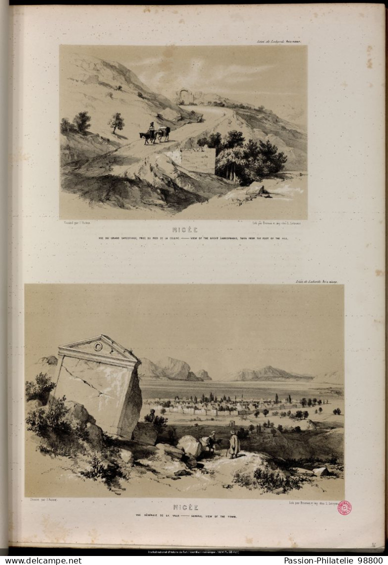 Tres rare livre d'archeologie 1838 Firmin Didiot VOYAGE DE L'ASIE MINEURE complet TBE