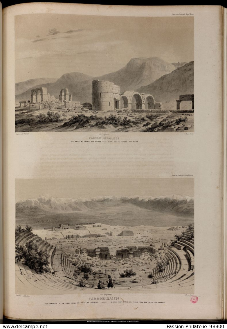 Tres rare livre d'archeologie 1838 Firmin Didiot VOYAGE DE L'ASIE MINEURE complet TBE