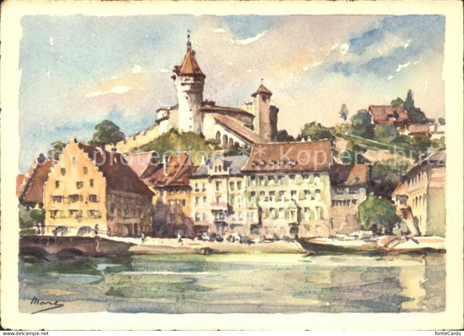 11629172 Schaffhausen SH Schloss Munot Kuenstlerkarte Schaffhausen - Autres & Non Classés