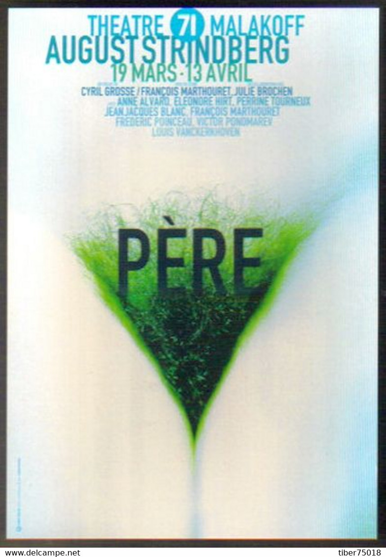 Carte Postale "Cart'Com" (2002) Père (August Strindberg) Théâtre 71 Malakoff (femme Nue) - Advertising