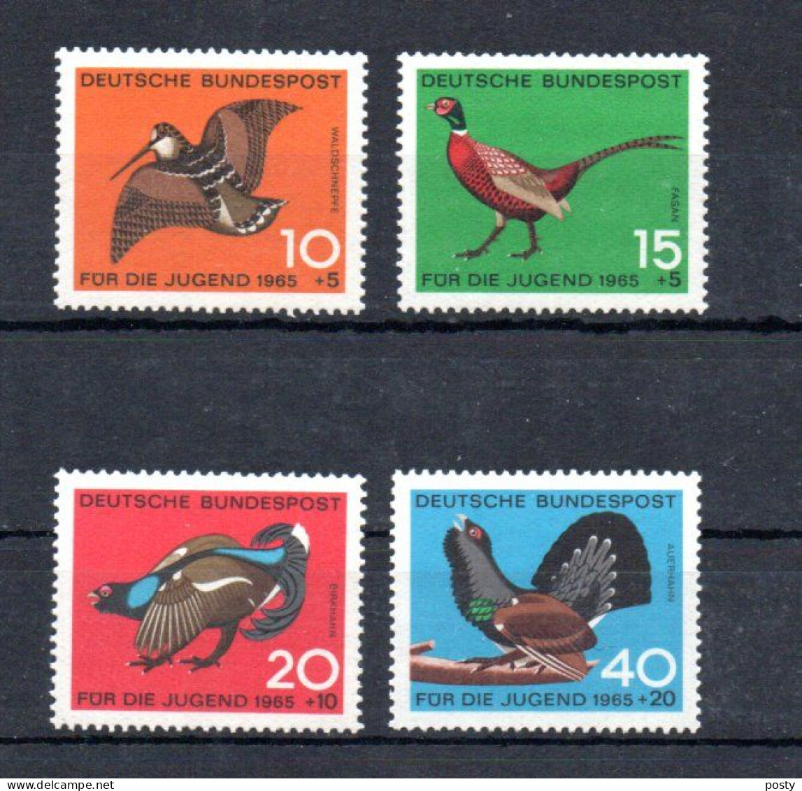 ALLEMAGNE - GERMANY - 1965 - SURTAXE AU PROFIT DE LA JEUNESSE - OISEAUX - BIRDS - VÔGEL - - Nuovi