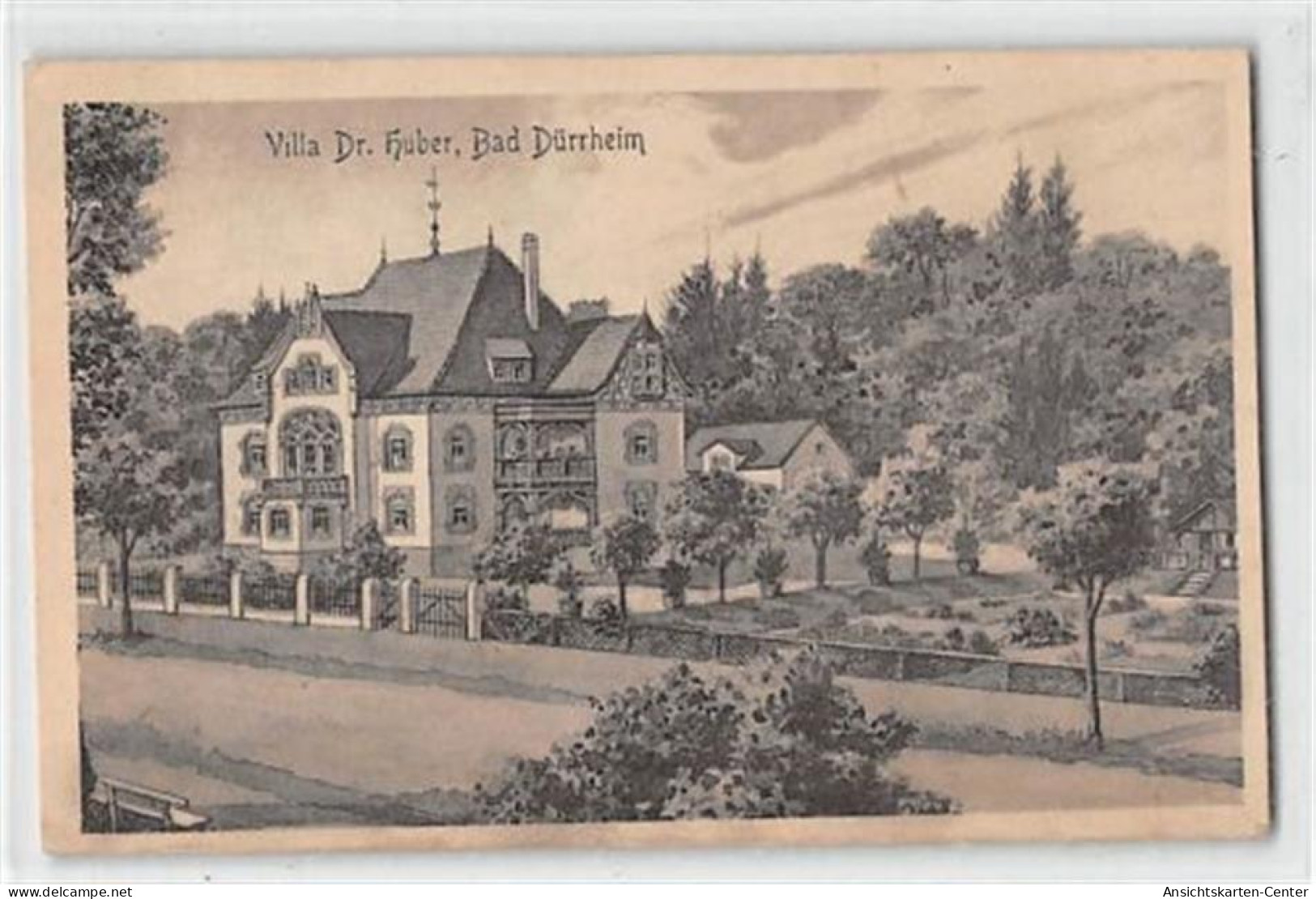 39110008 - Kuenstlerkarte Bad Duerrheim. Villa Dr. Huber Ungelaufen  Gute Erhaltung. - Villingen - Schwenningen