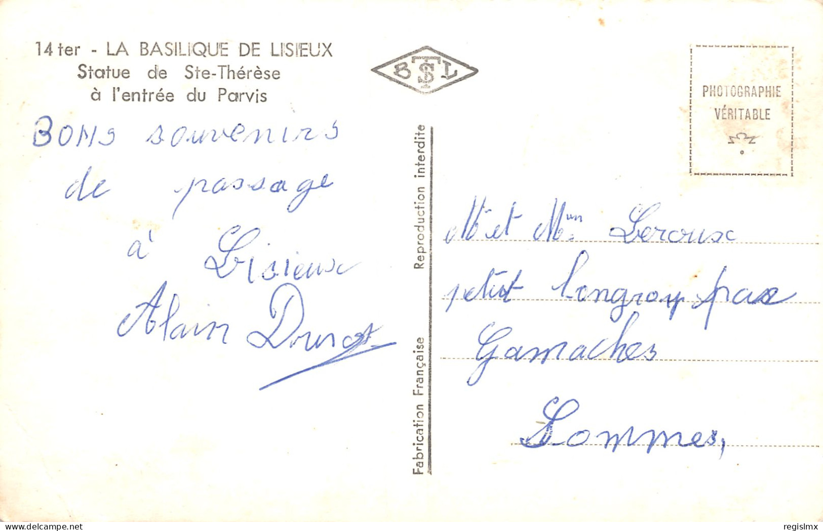 14-LISIEUX-N°T2543-H/0309 - Lisieux