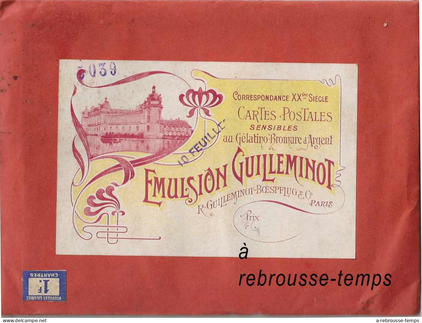 PAS OUVERT-  10 Feuilles Pour Cartes Postales (1ère époque) Au Gélatino Bromure D'argent émulsion Guilleminot - Supplies And Equipment