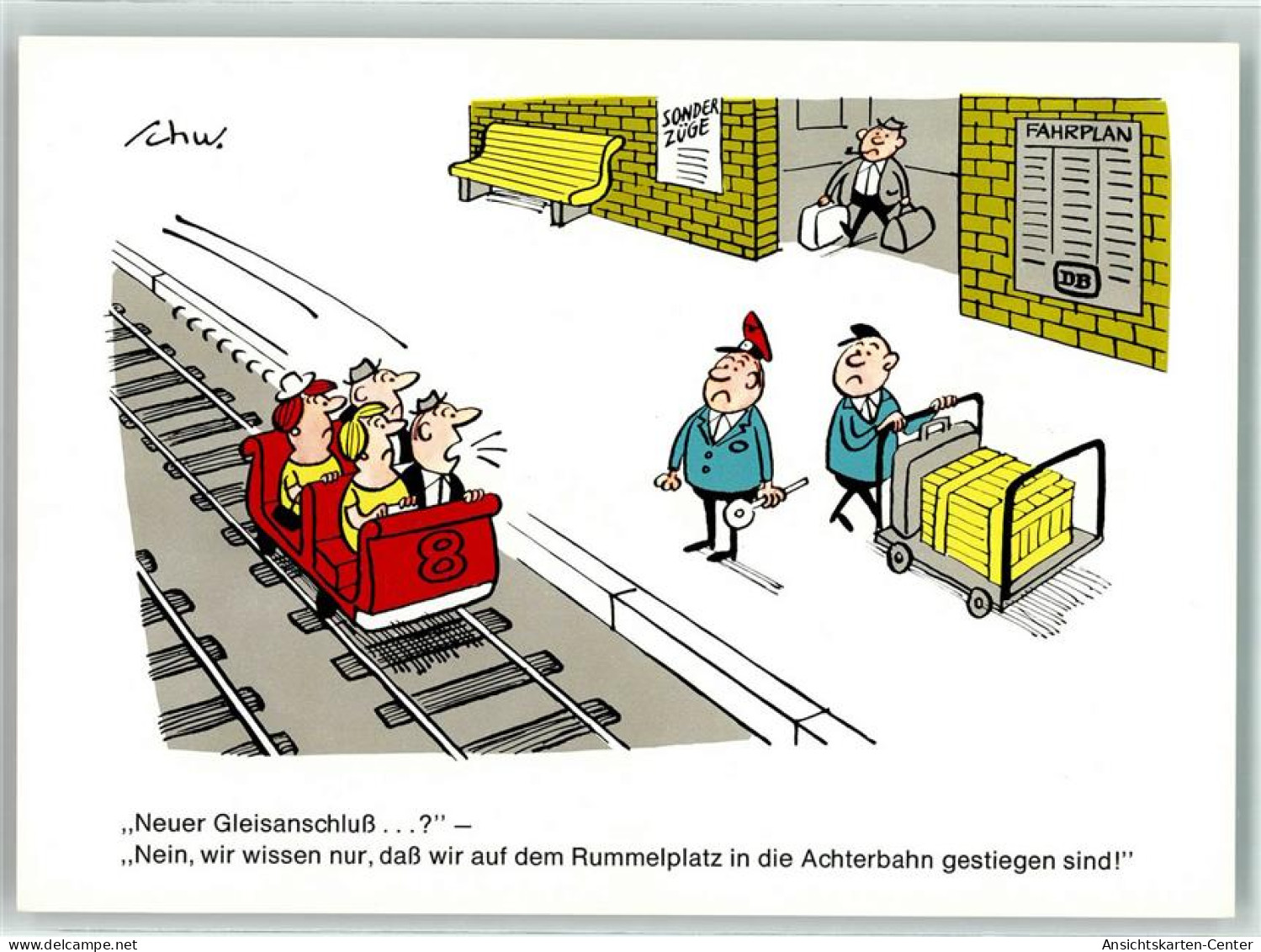 39288608 - DB Humor , Wir Sind Auf Dem Rummelplatz In Die Achterbhn Gestiege - Altri & Non Classificati