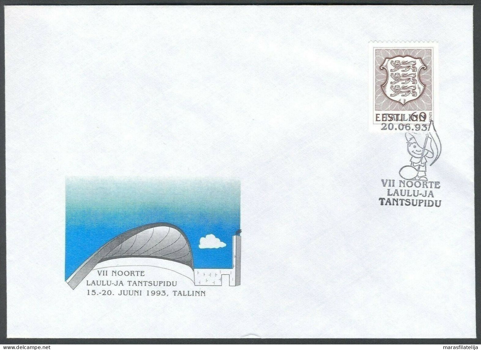 Estonia 1993, Music Festival, Special Postmark & Cover - Estonia