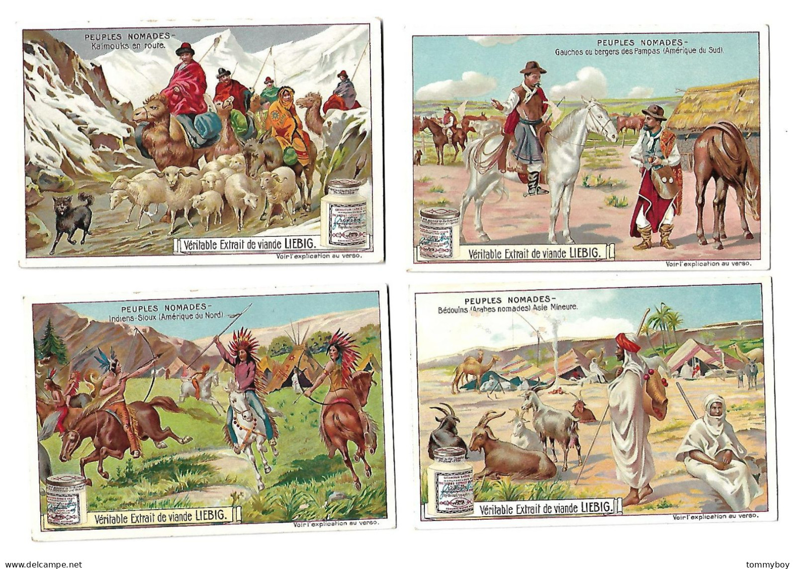 S 746, Liebig 6 Cards, Peuples Nomades (some Spots)  (ref B19) - Liebig