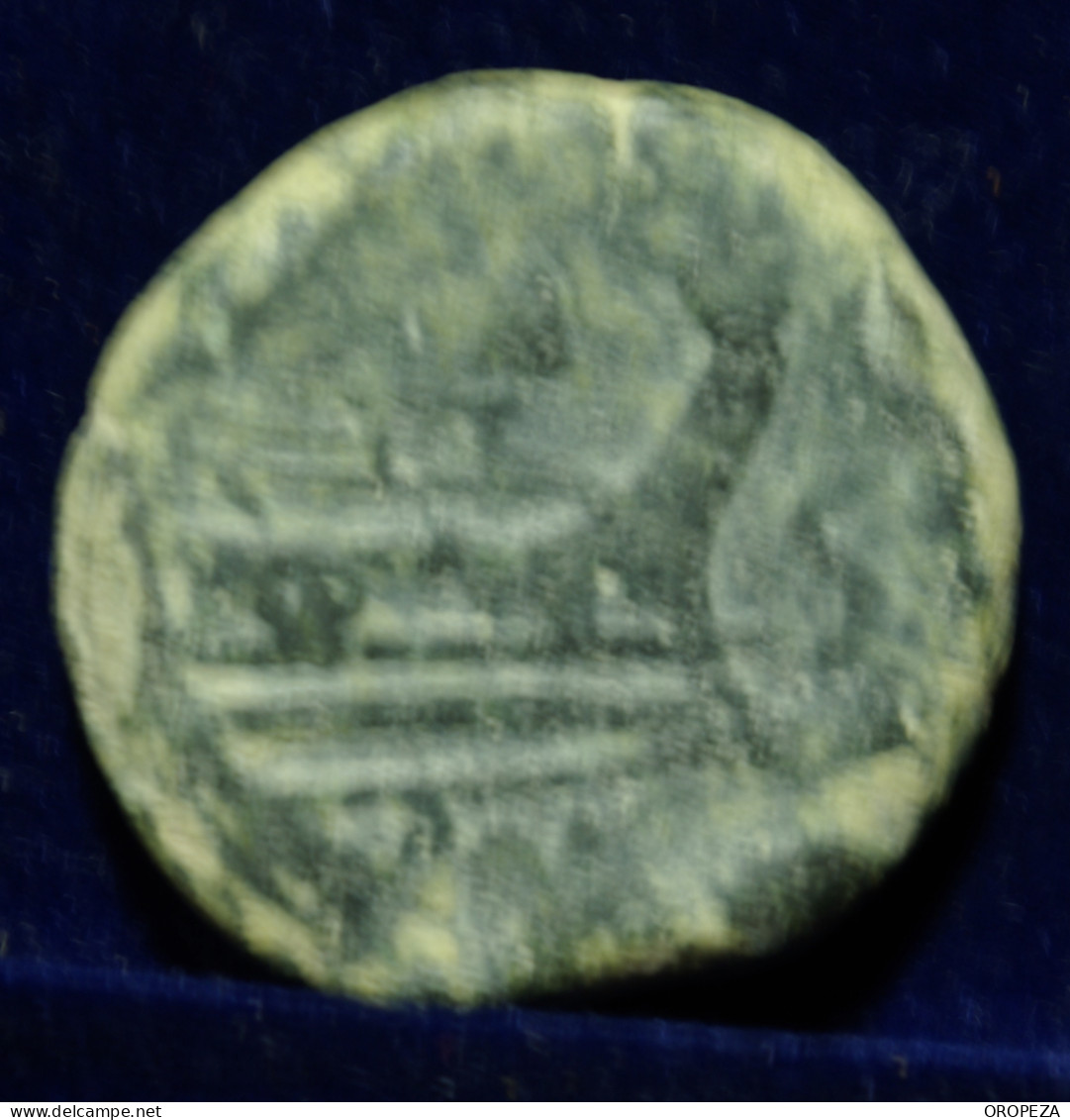18 -  MUY BONITO  SEMIS  DE  JANO - SERIE SIMBOLOS -  META DE CIRCO - MBC - Republiek (280 BC Tot 27 BC)