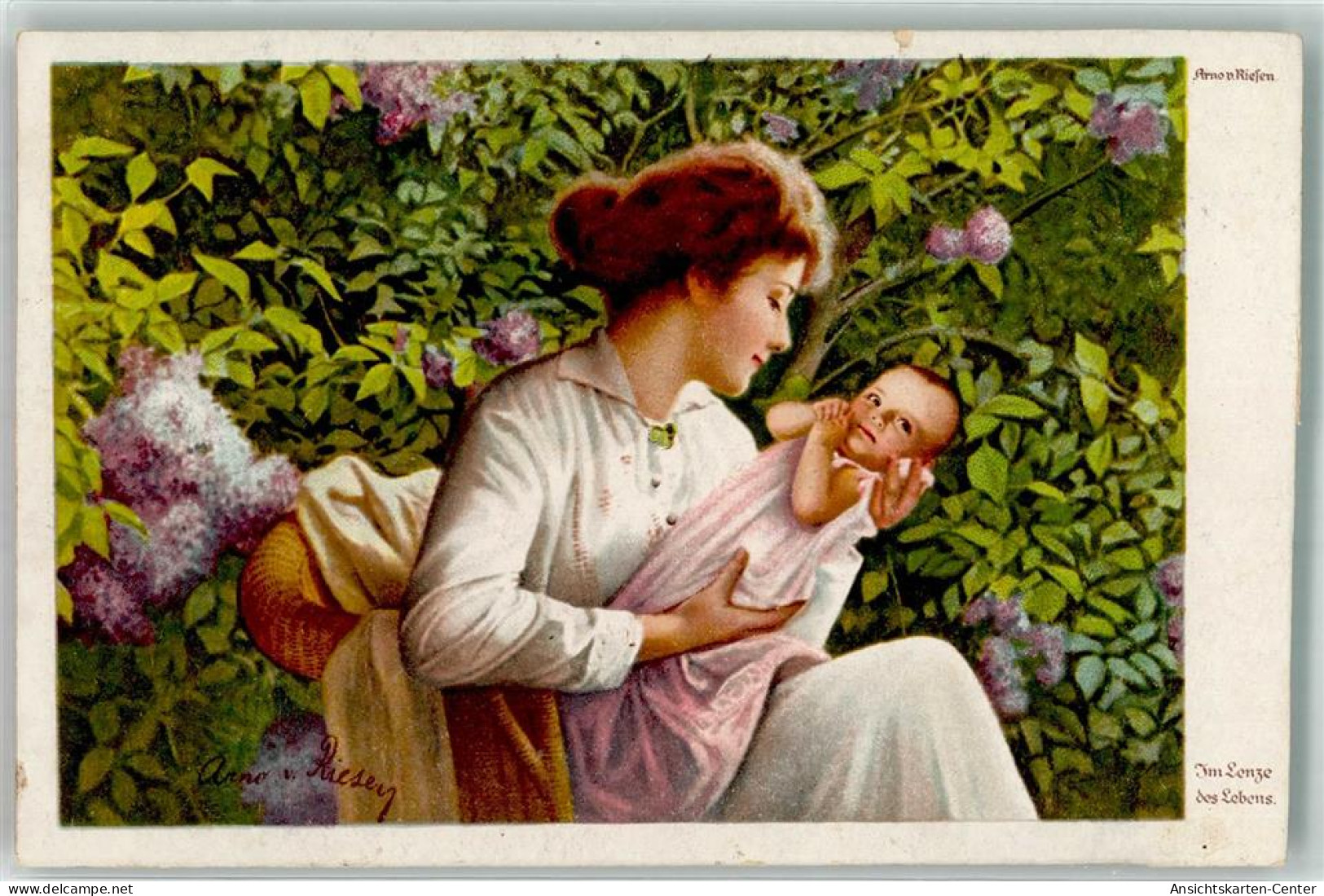 39795508 - Sign. Riesen Arno V. Im Lenze Des Lebens Wenau Delila-Kuenstlerkarte No. 1413 D - Mother's Day