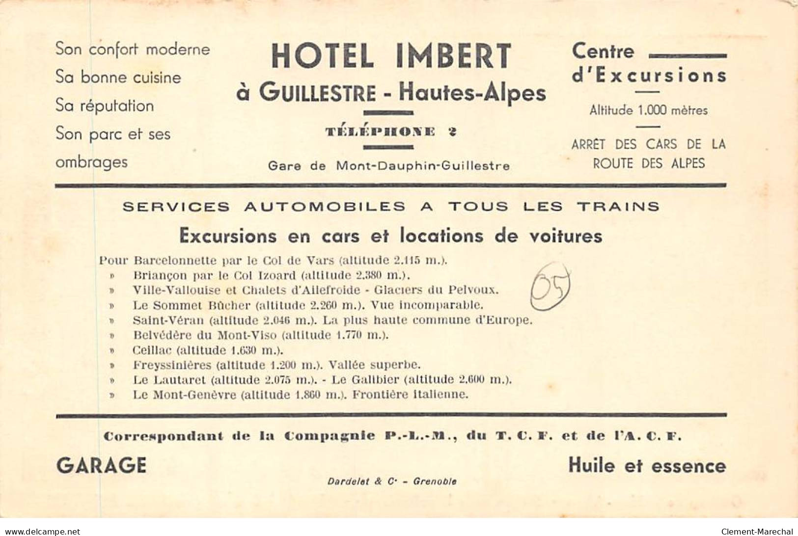 GUILLESTRE - Hotel Imbert - Très Bon état - Guillestre