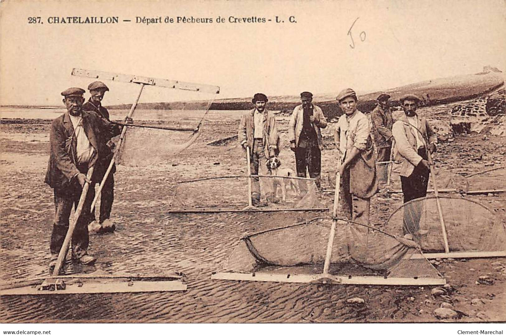 CHATELAILLON - Départ De Pêcheurs De Crevettes - Très Bon état - Châtelaillon-Plage