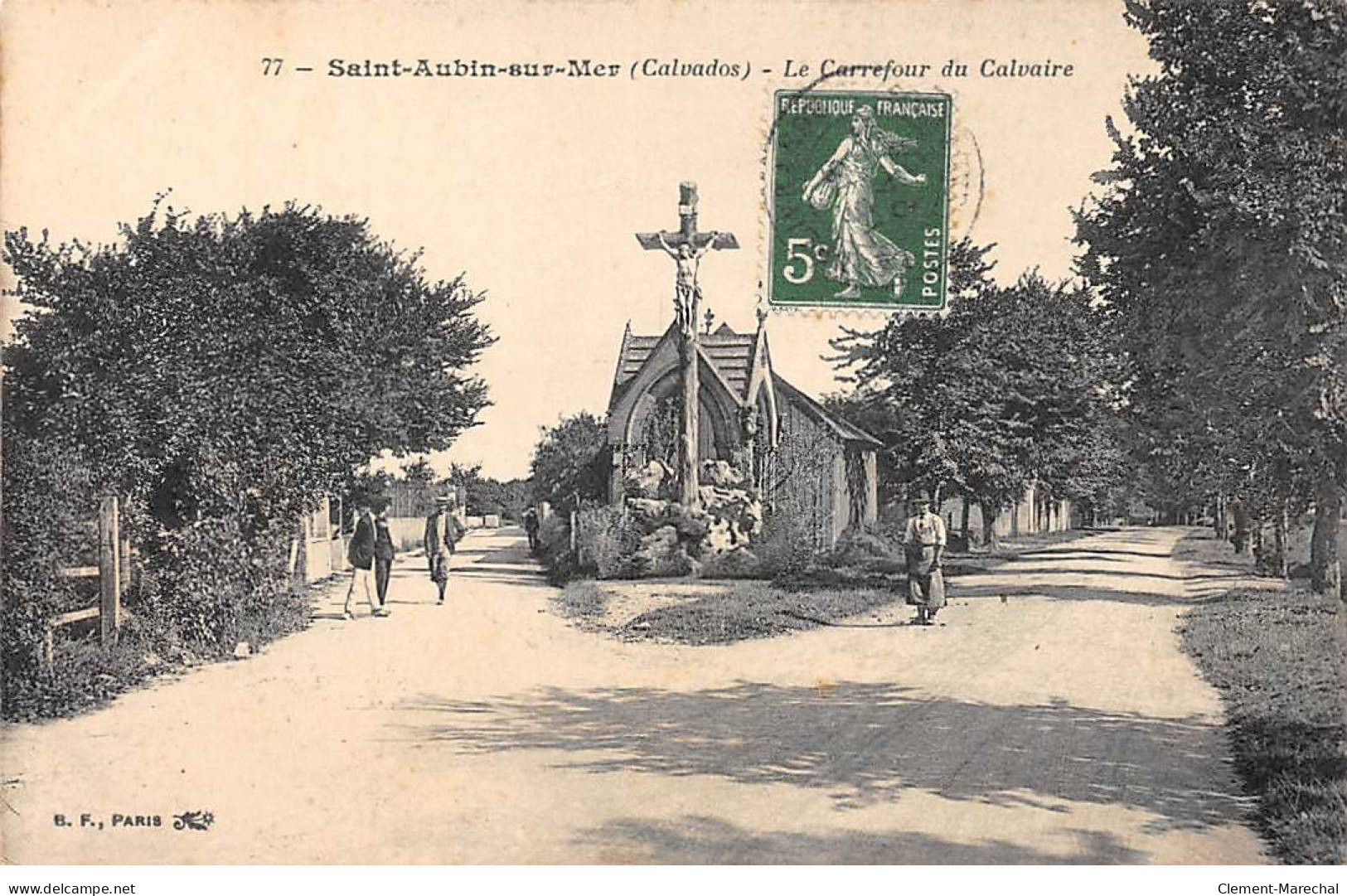 SAINT AUBIN SUR MER - Le Carrefour Du Calvaire - Très Bon état - Saint Aubin