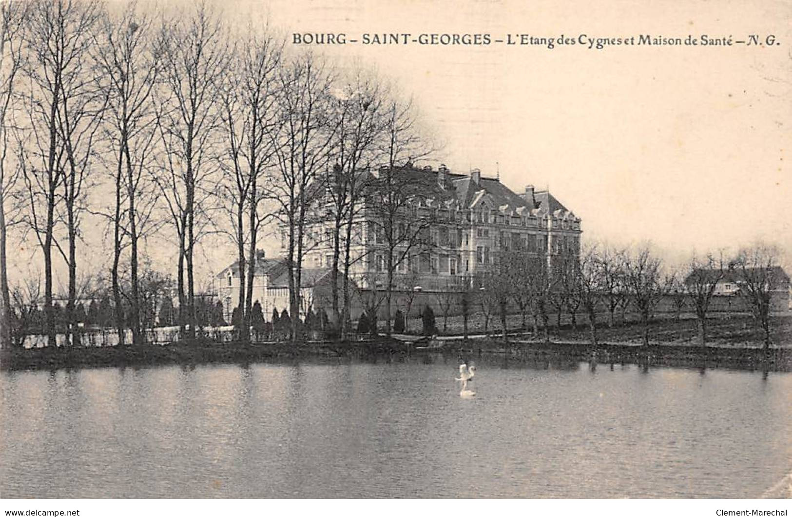BOURG - SAINT GEORGES - L'Etang Des Cygnes Et Maion De Santé - état - Sonstige & Ohne Zuordnung