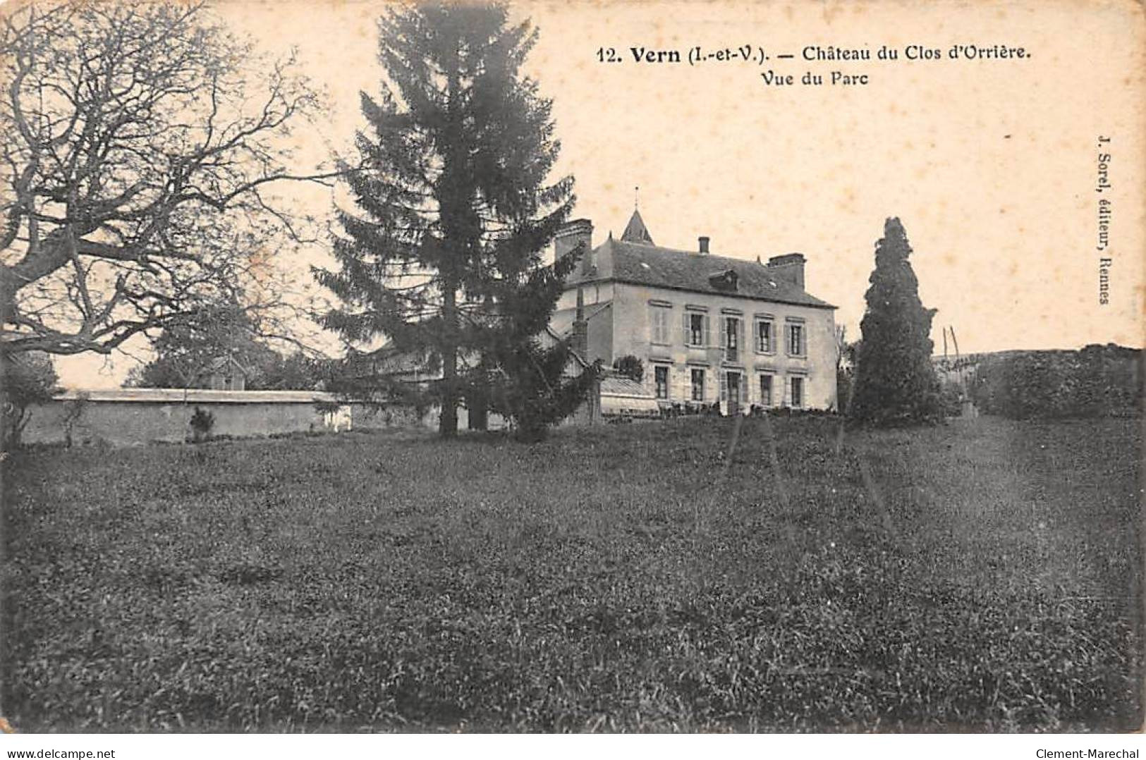 VERN - Château Du Clos D'Orrière - Vue Du Parc - état - Altri & Non Classificati