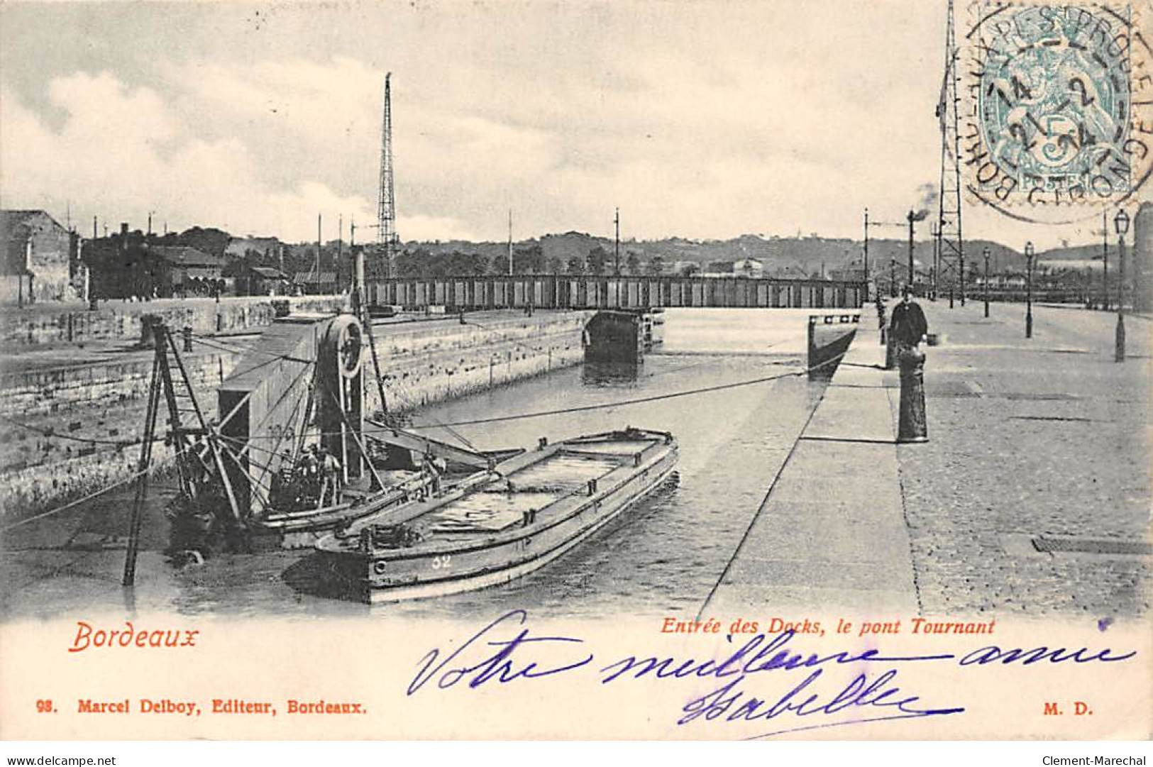 BORDEAUX - Entrée Des Docks, Le Pont Tournant - état - Bordeaux