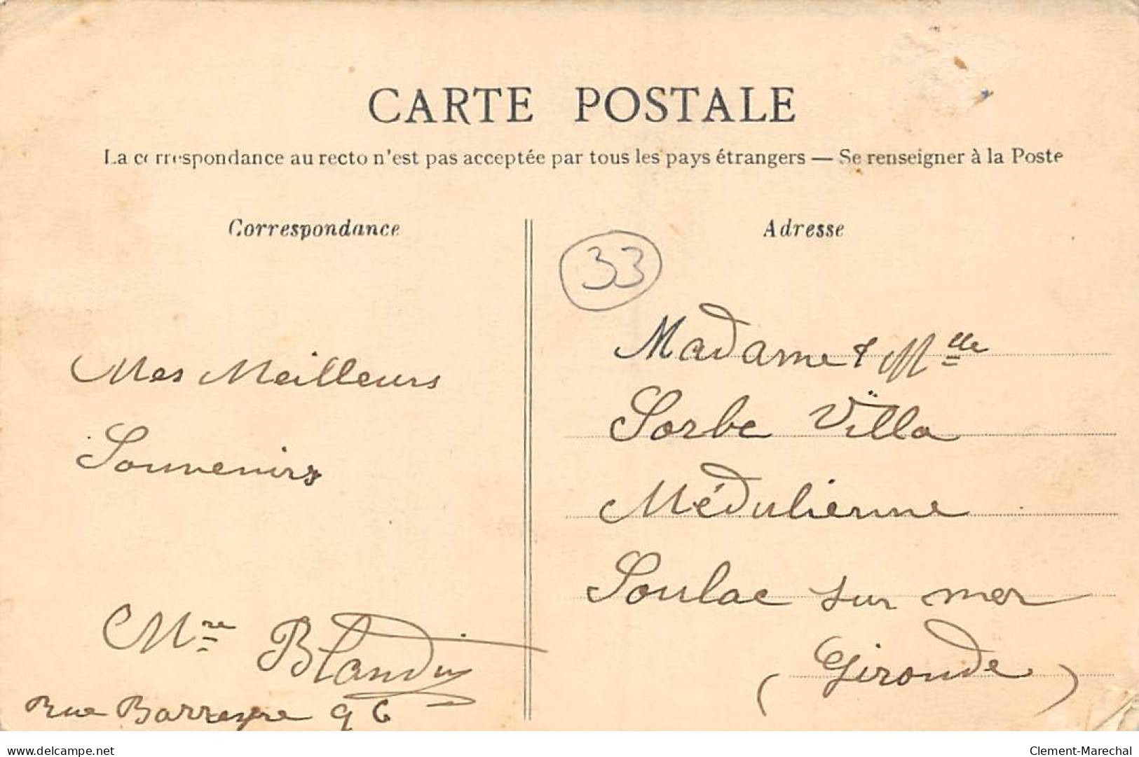 BORDEAUX - Fête Des Vendanges 1909 - Char De Saint André De Cubzac - état - Bordeaux