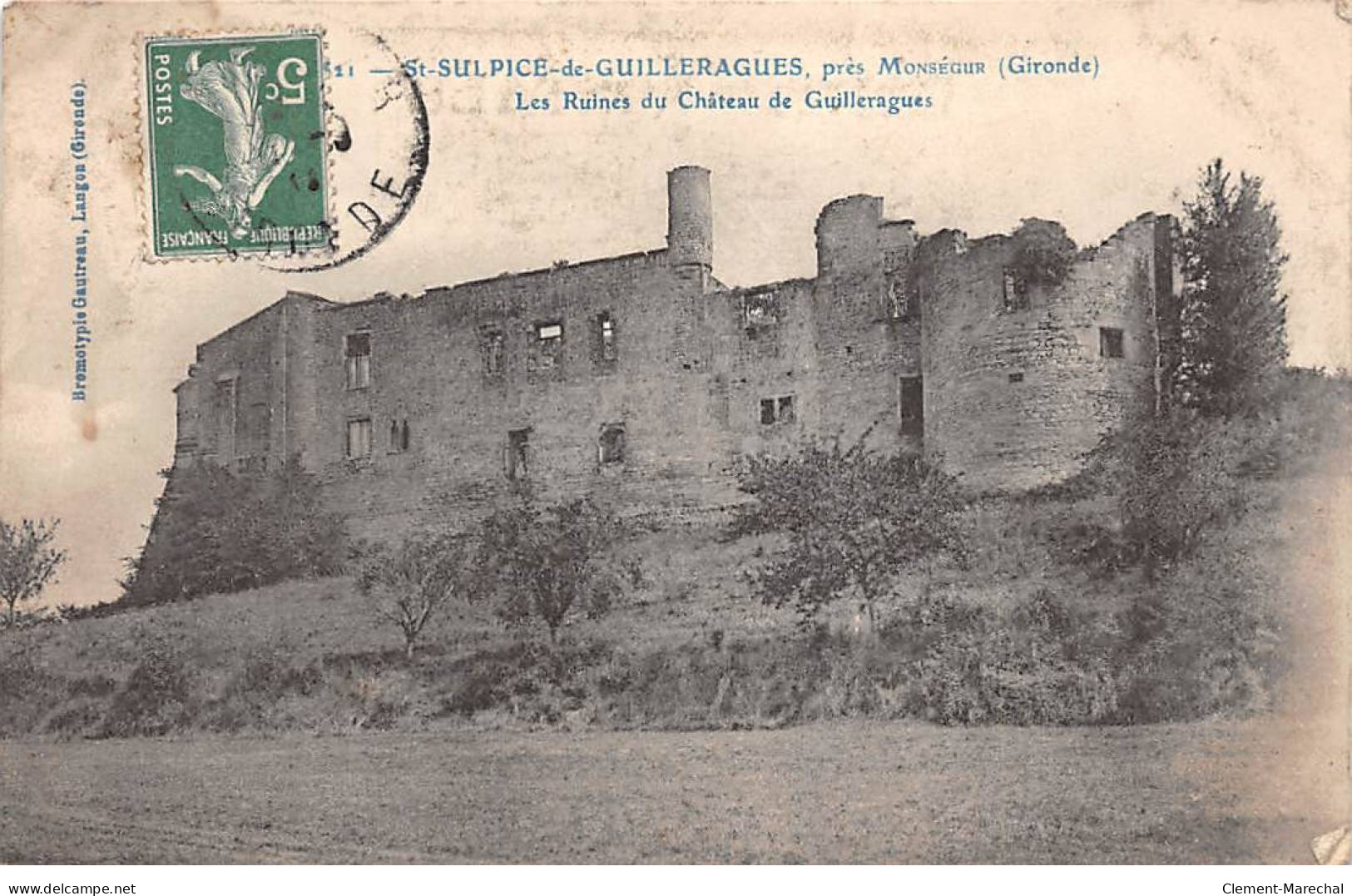 SAINT SULPICE DE GUILLERAGUES - Les Ruines Du Château De Guilleragues - état - Andere & Zonder Classificatie