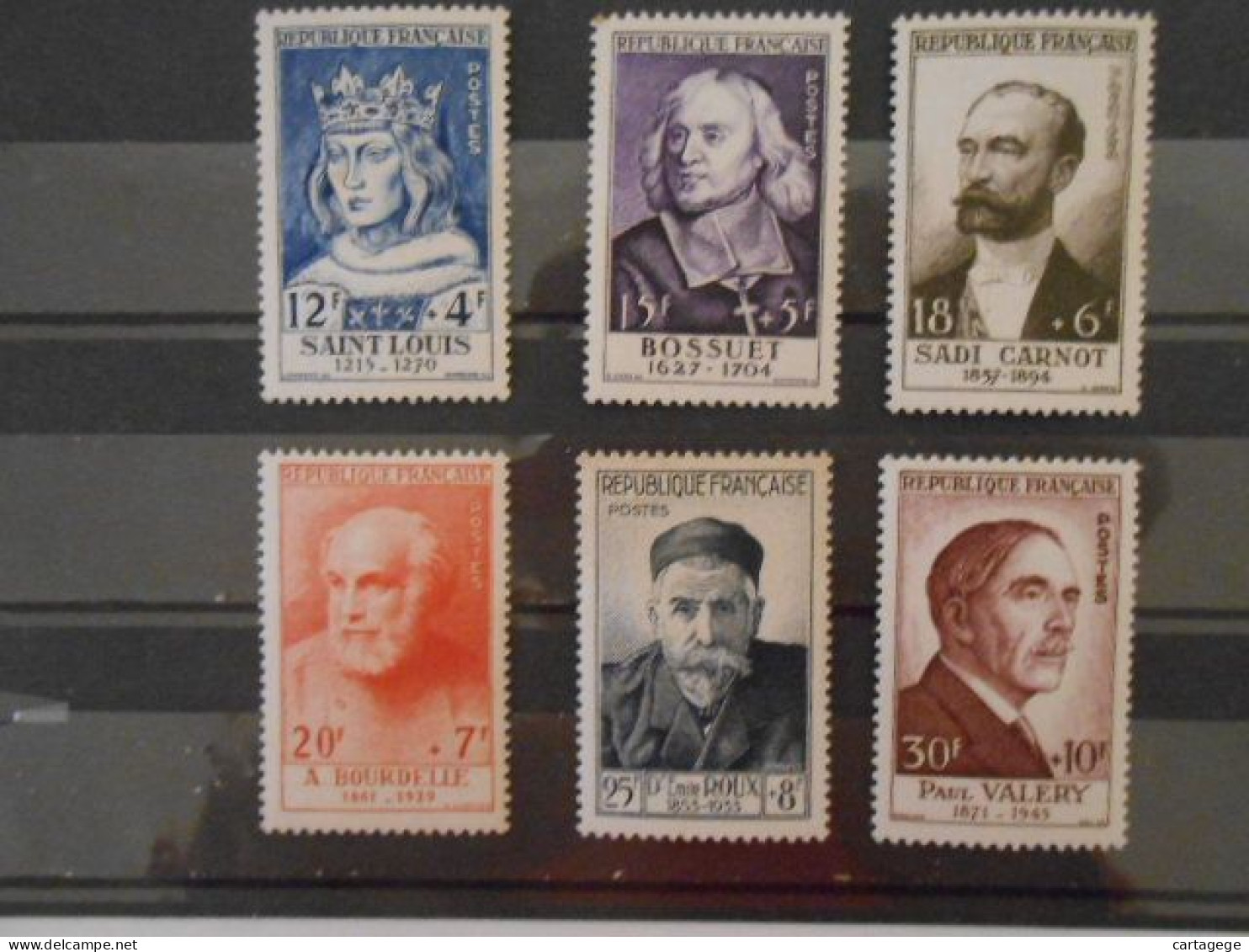 FRANCE YT 989/994 PERSONNAGES CELEBRES 1954** - Unused Stamps