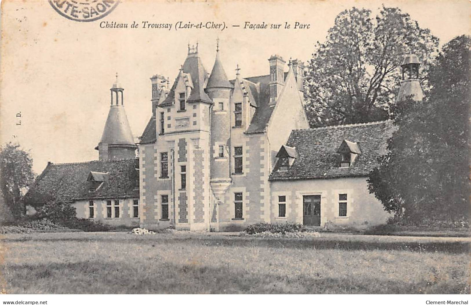 Château De TROUSSAY - Façade Sur Le Parc - état - Other & Unclassified