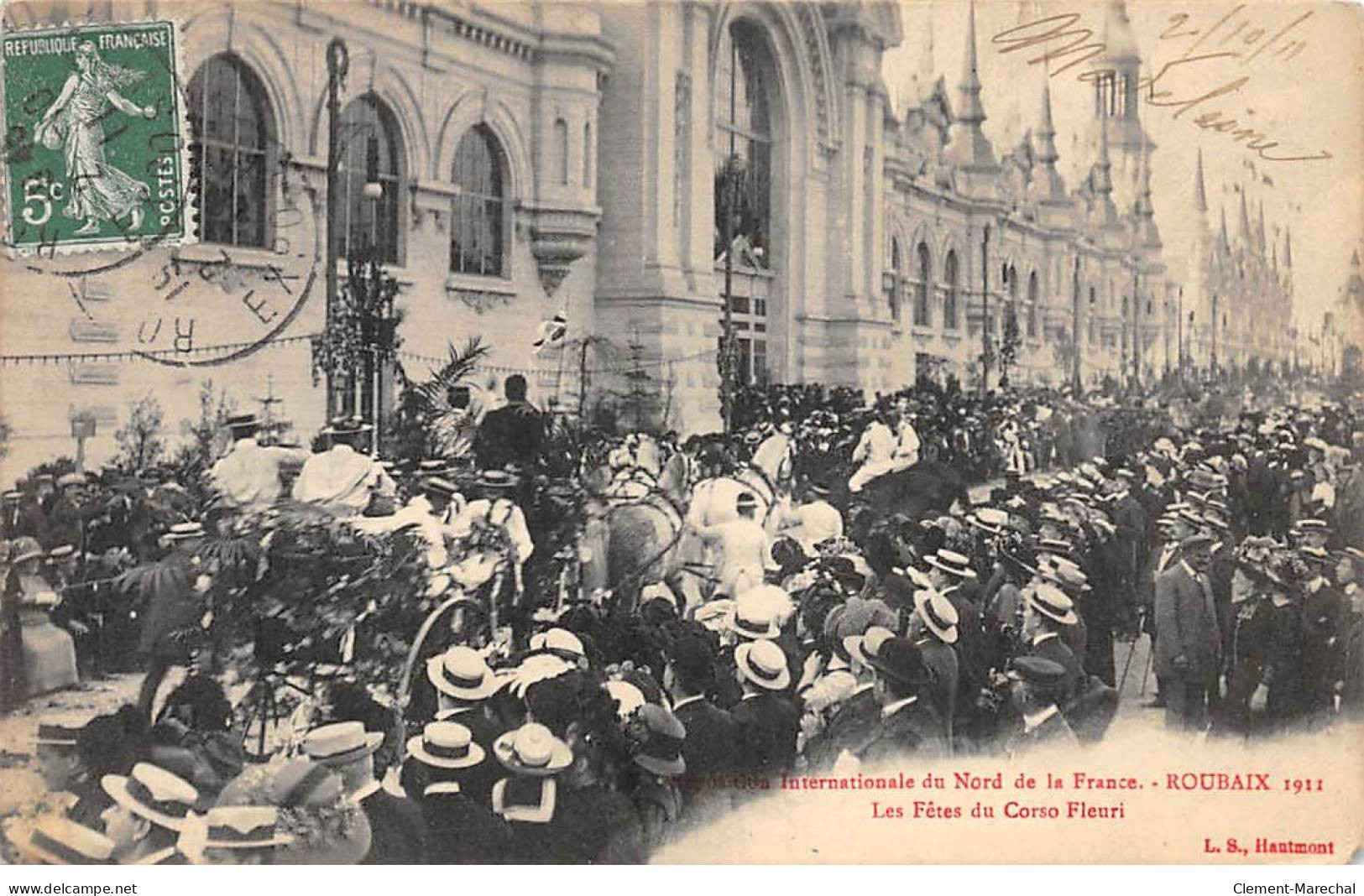 ROUBAIX - 1911 - Exposition Internationale Du Nord De La France - Les Fêtes Du Corso Fleuri - état - Roubaix