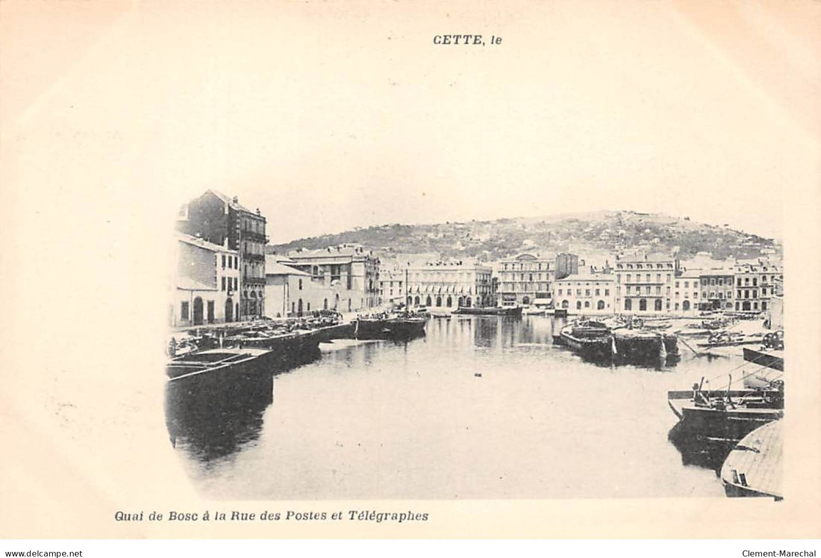 CETTE - Quai De Bosc à La Rue Des Postes Et Télégraphes - Très Bon état - Sete (Cette)