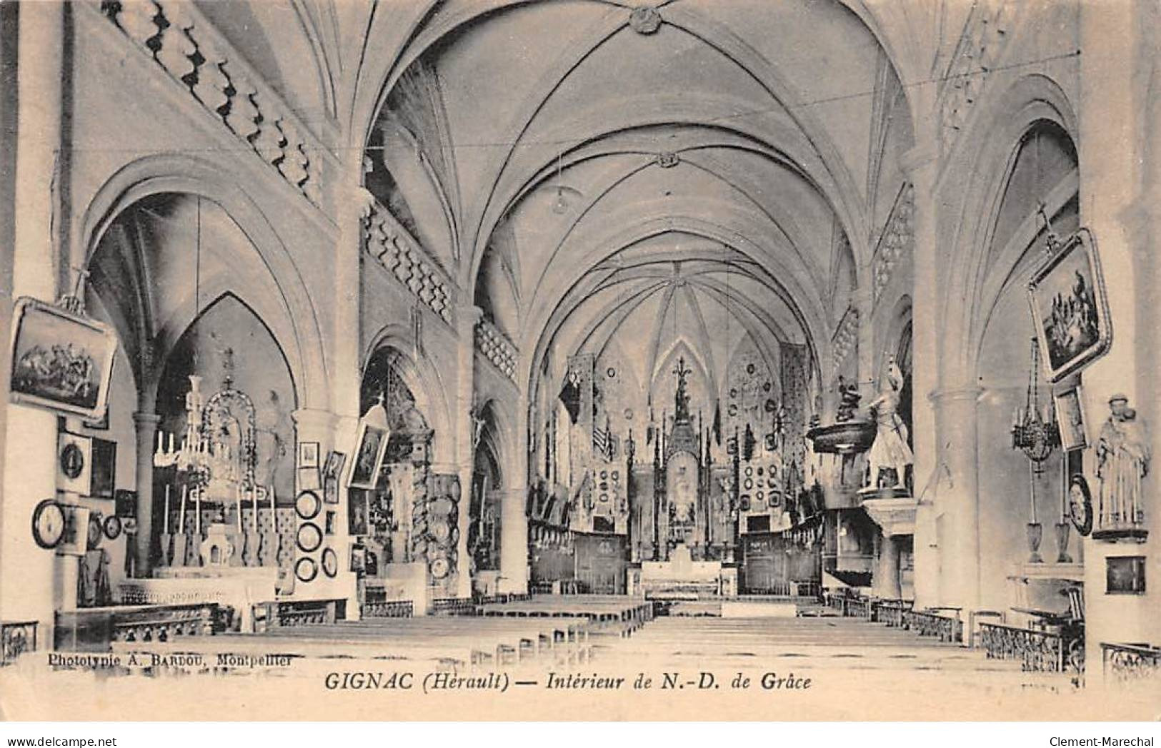 GIGNAC - Intérieur De Notre Dame De Grâce - Très Bon état - Gignac