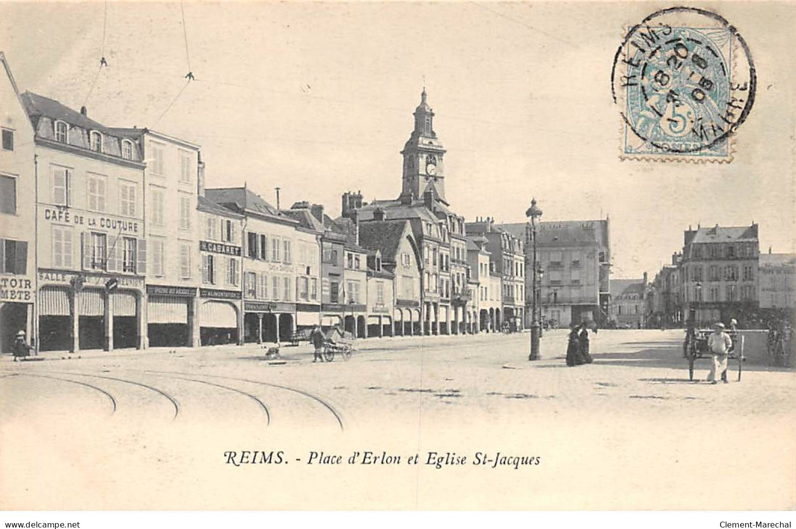 REIMS - Place D'Erlon Et Eglise Saint Jacques - Très Bon état - Reims