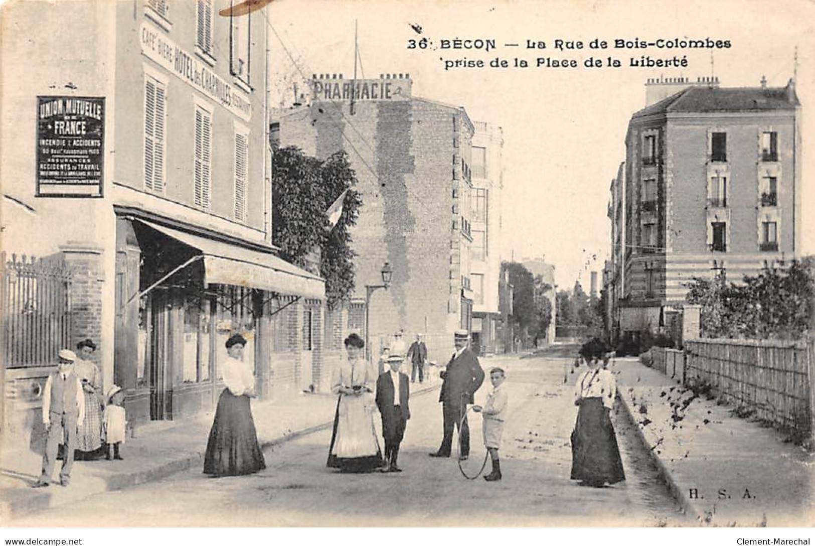 BECON - La Rue De Bois Colombes Prise De La Place De La Liberté - Très Bon état - Autres & Non Classés