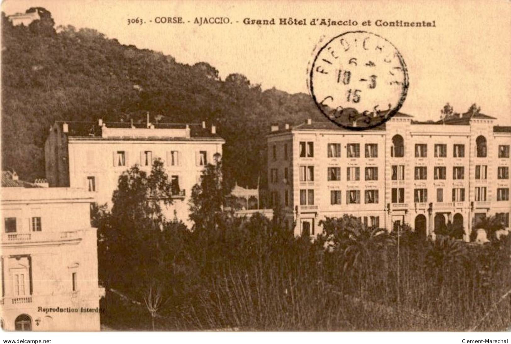 CORSE: AJACCIO: Grand Hôtel D'ajaccio Et Continental - Très Bon état - Ajaccio