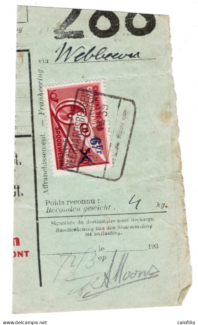 Fragment Bulletin D'expedition, Obliterations Centrale Nettes, GEERAARDSBERGEN - Used