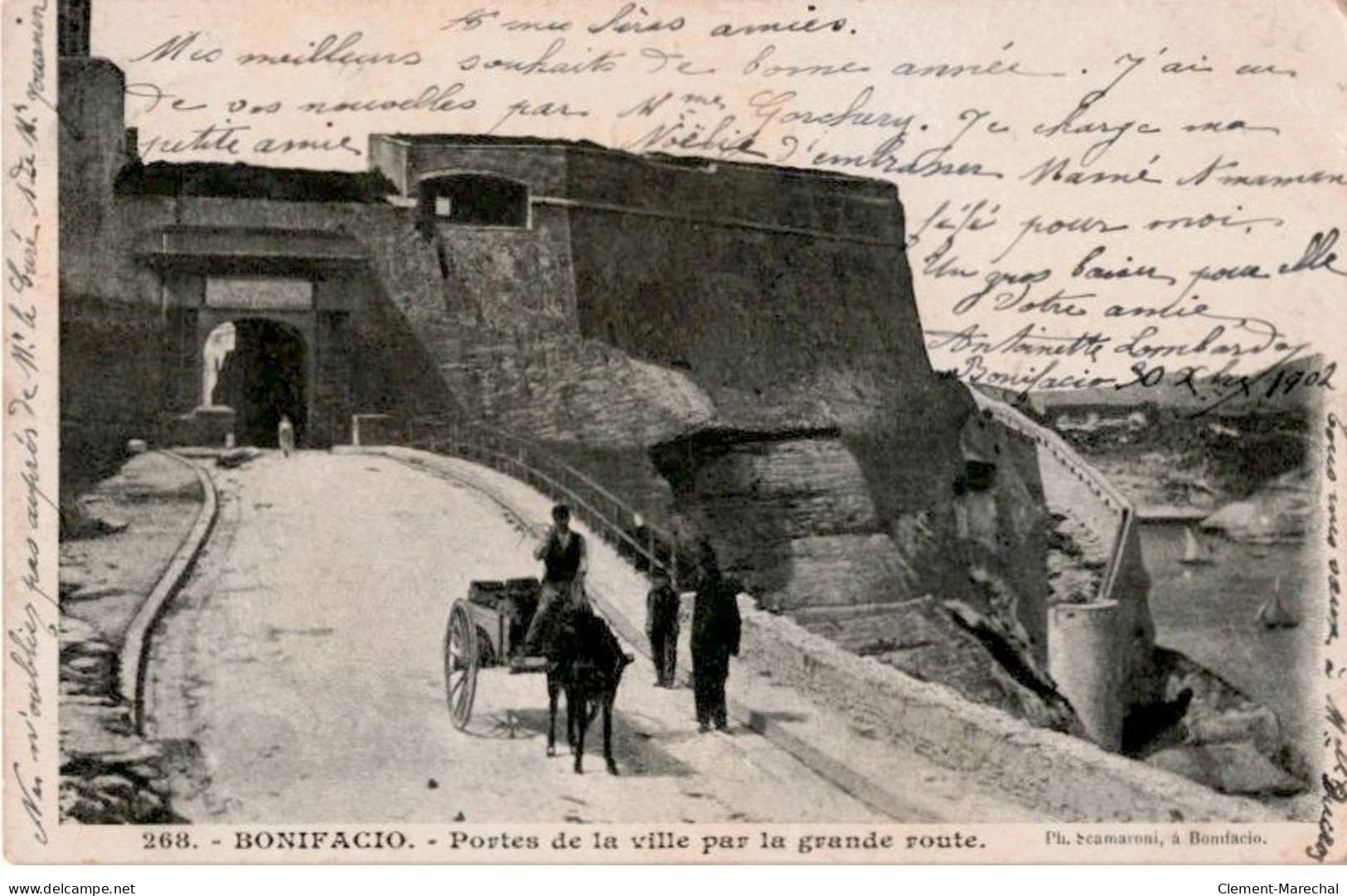 CORSE: Bonifacio, Portes De La Ville Par La Grande Route - état - Other & Unclassified