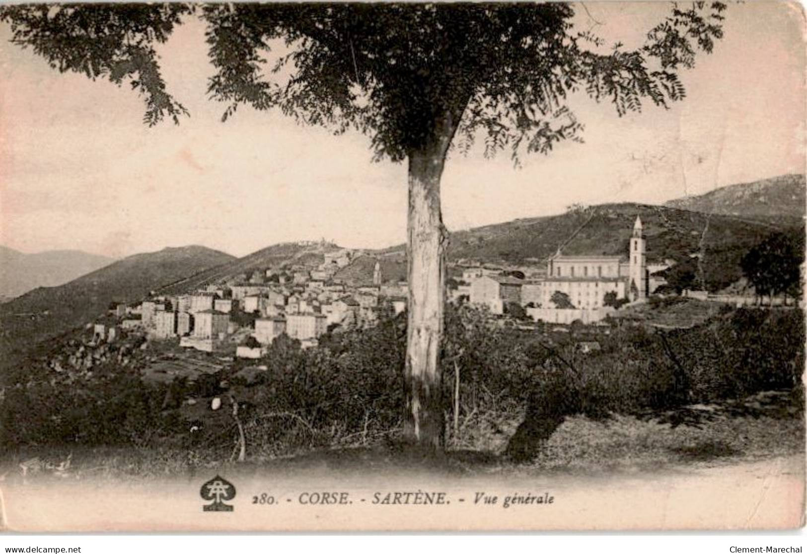 CORSE: Sartène, Vue Générale - état - Sartene