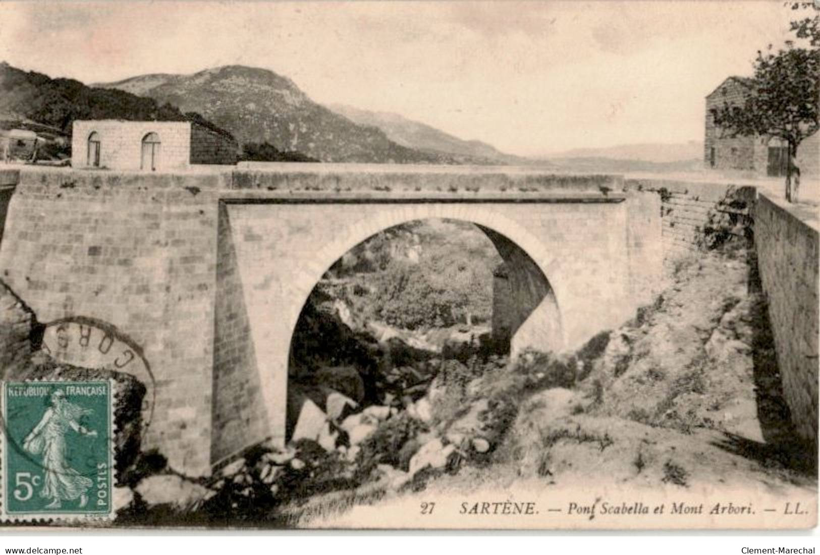 CORSE: Sartène, Pont Scabella Et Mont Arbori - état - Sartene