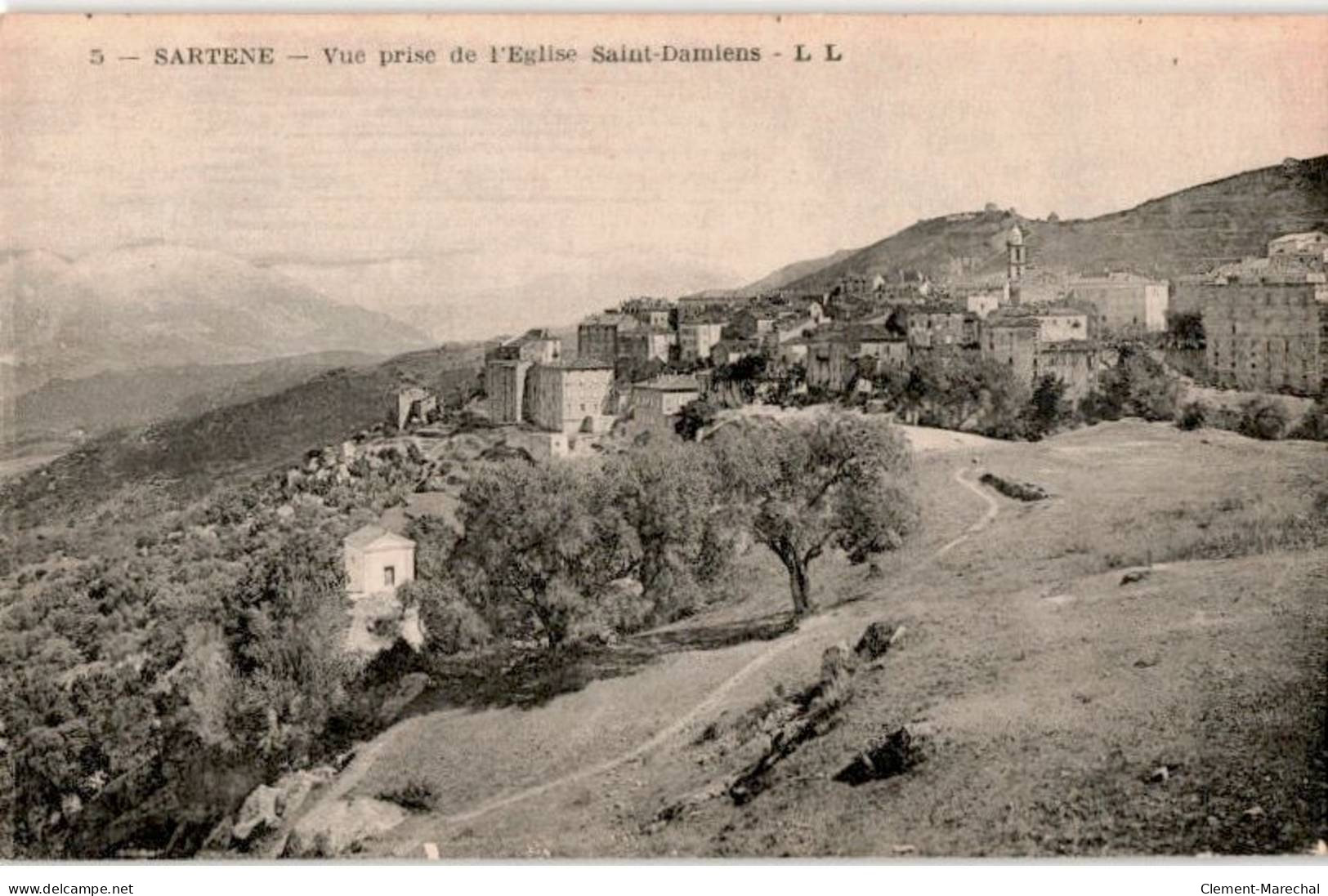 CORSE: Sartène, Vue Prise De L'église Saint-damiens - Très Bon état - Sartene