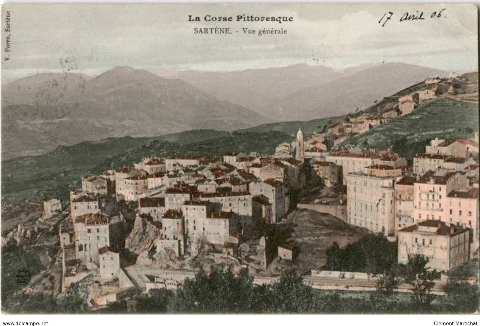 CORSE: Sartène, Vue Générale - état - Sartene