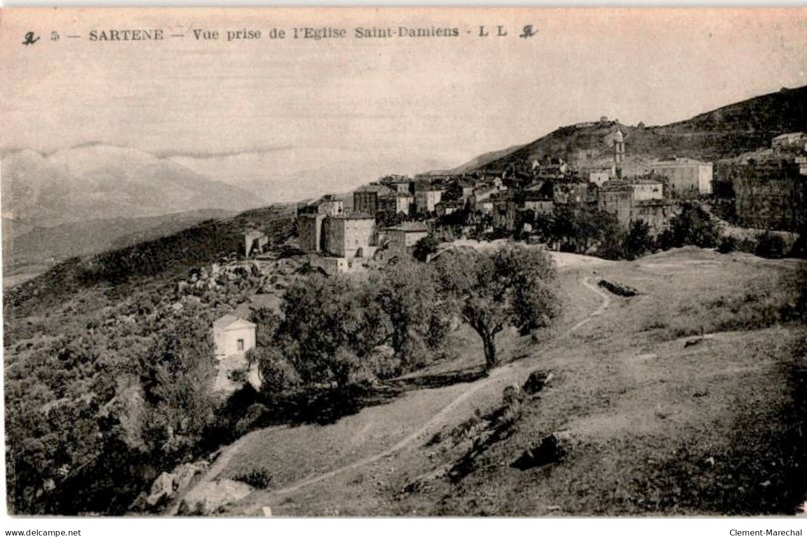 CORSE: Sartène, Vue Prise De L'église Saint-damiens - Très Bon état - Sartene