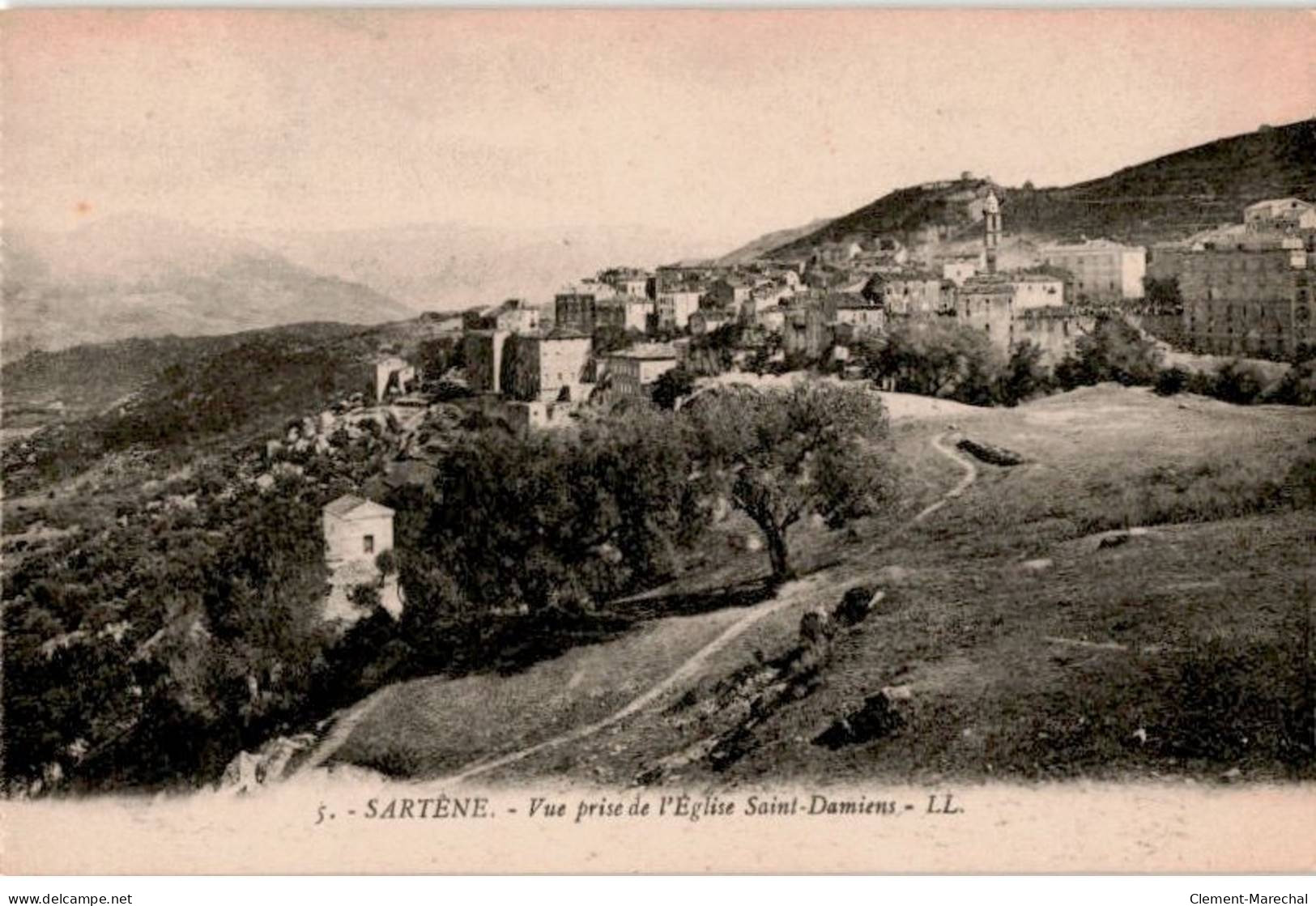 CORSE: Sartène, Vue Prise De L'église Saint-damiens - Très Bon état - Sartene