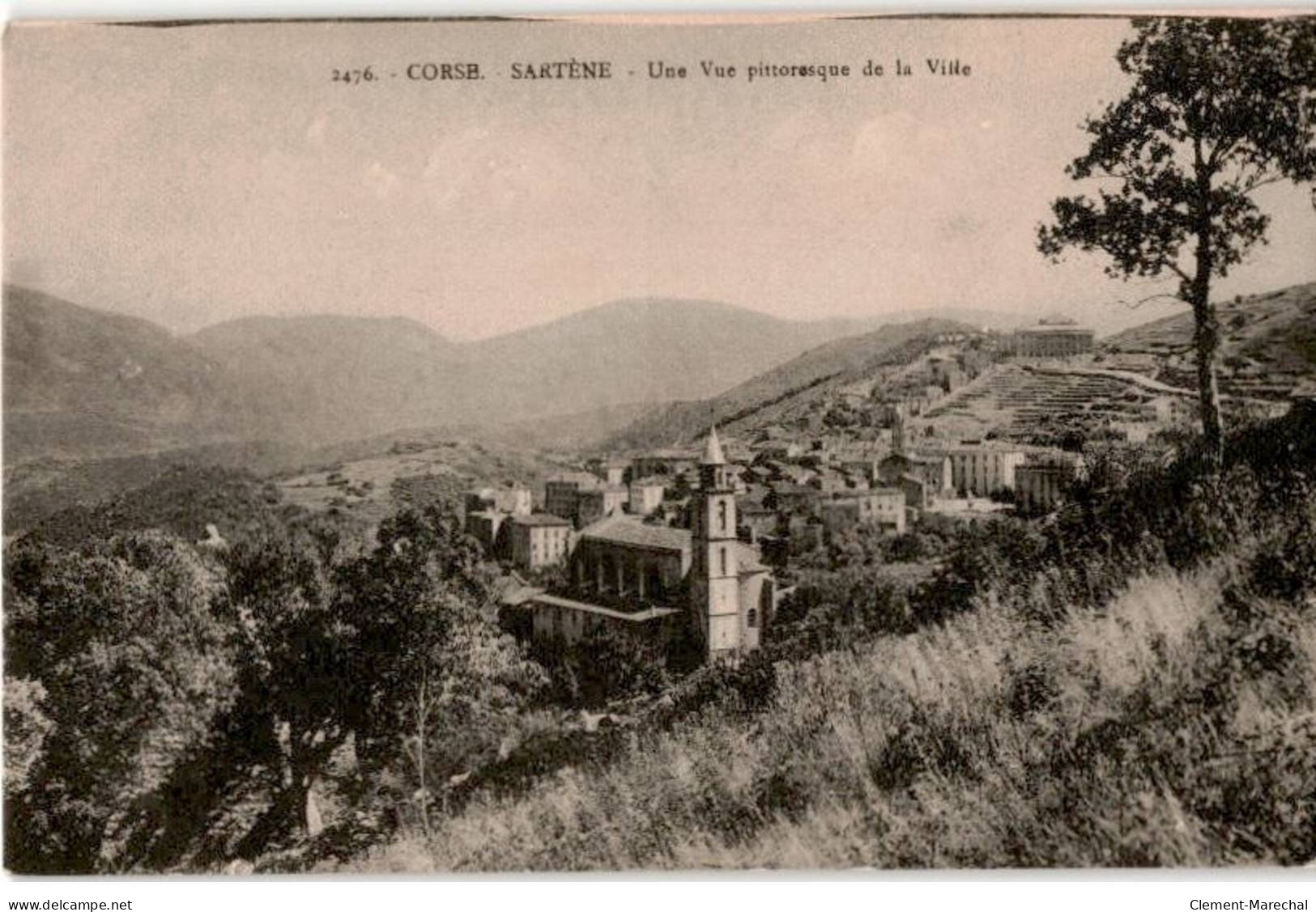 CORSE: Sartène, Une Vue Pittoresque De La Ville - Très Bon état - Sartene