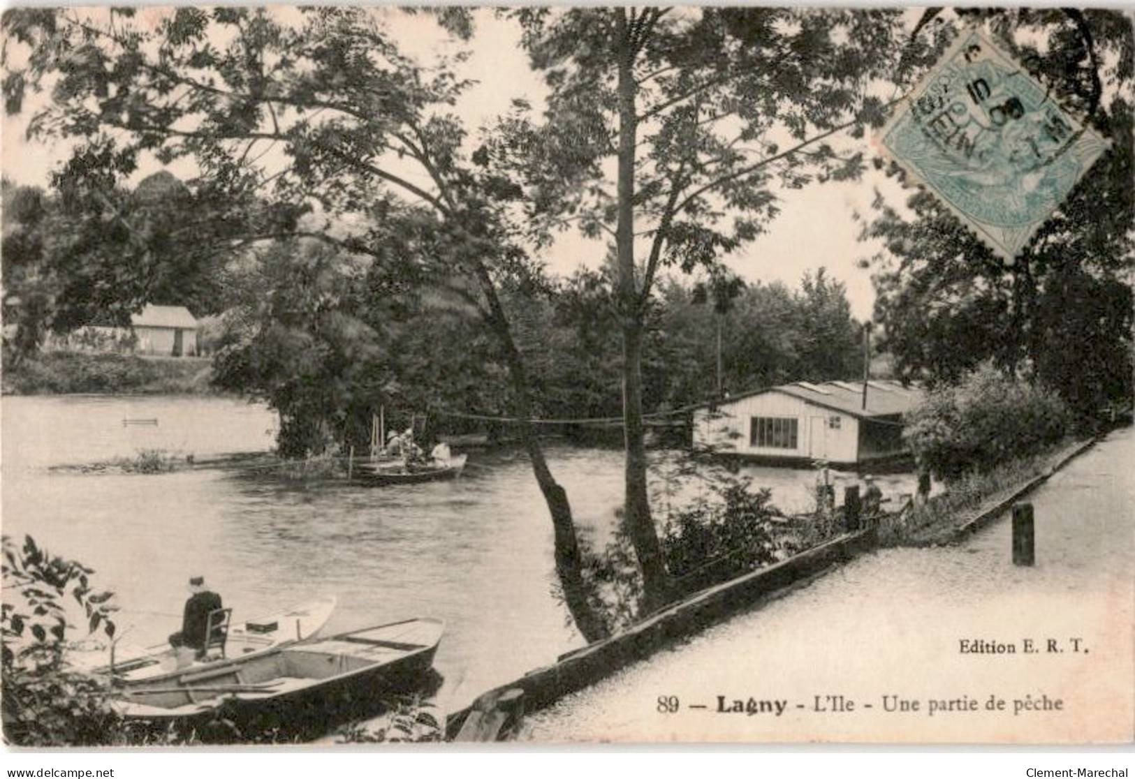 LAGNY: L'ile Une Partie De Pêche - Très Bon état - Lagny Sur Marne