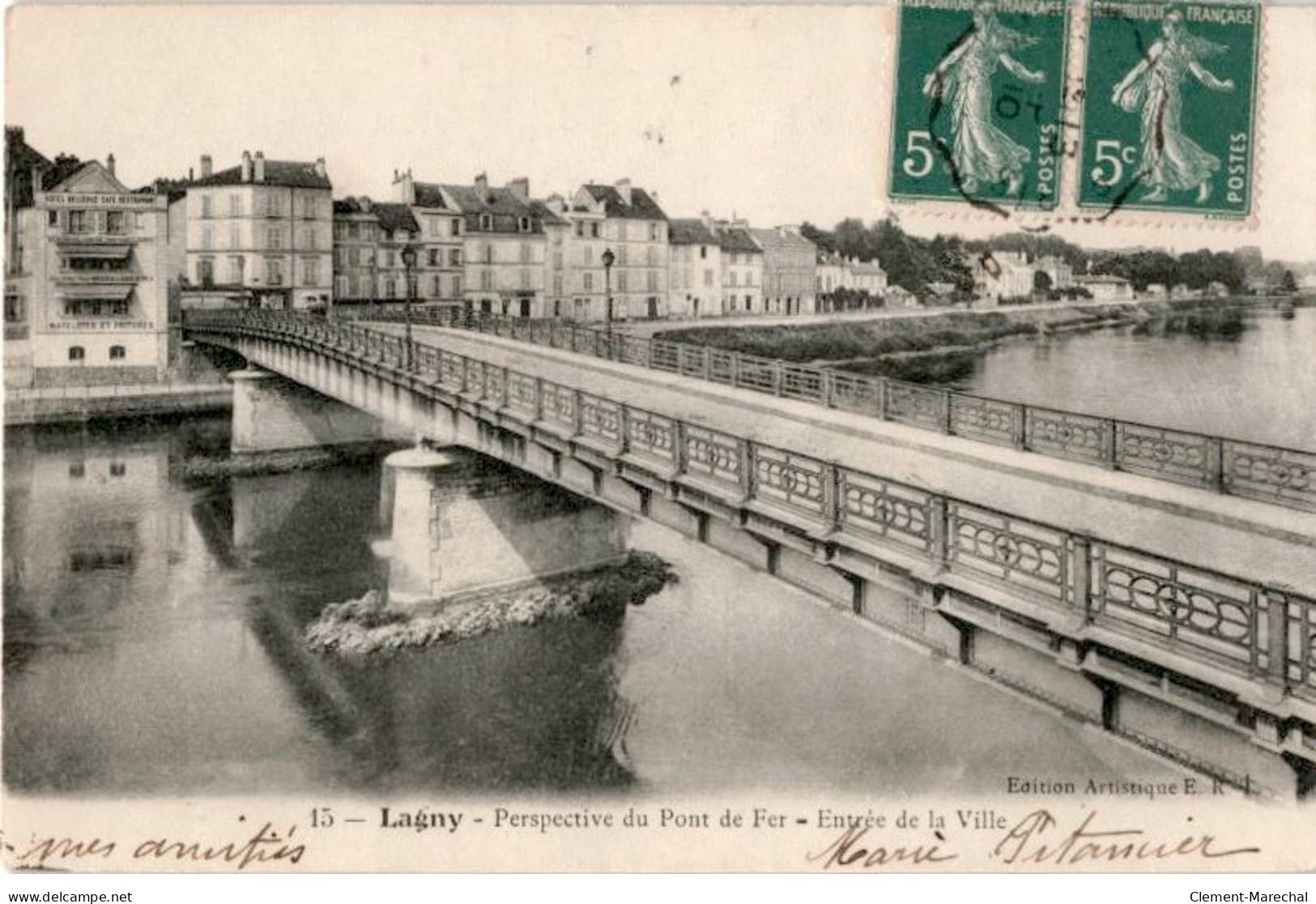 LAGNY: Perspective Du Pont De Fer, Entrée De La Ville - Très Bon état - Lagny Sur Marne