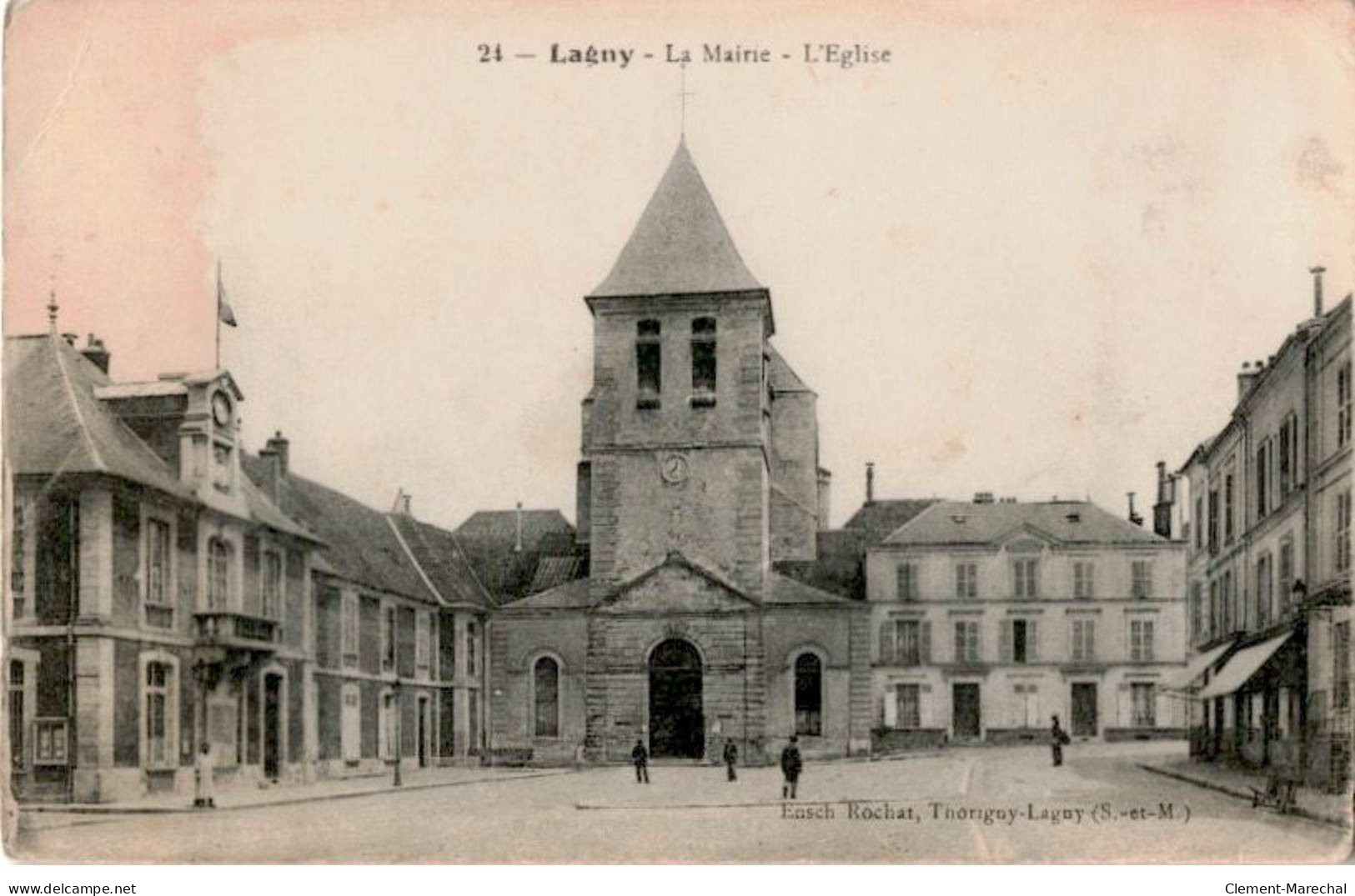 LAGNY: La Mairie L'église - état - Lagny Sur Marne