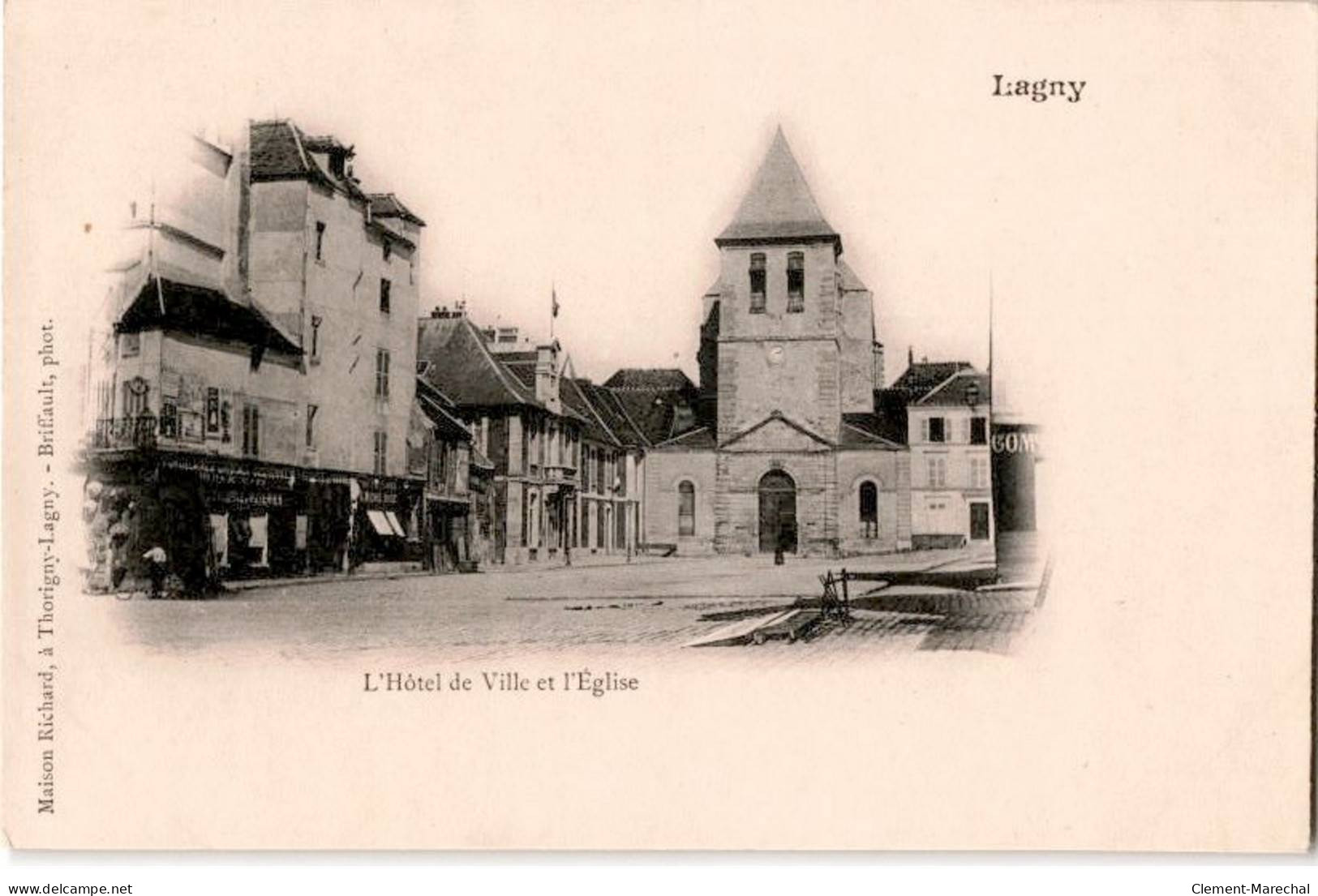 LAGNY: L'hôtel De Ville Et L'église - Très Bon état - Lagny Sur Marne