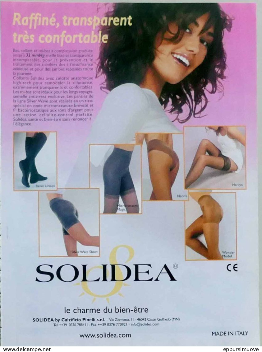 Publicité Papier  BAS-COLLANT SOLIDEA Mars 2006 TS - Advertising