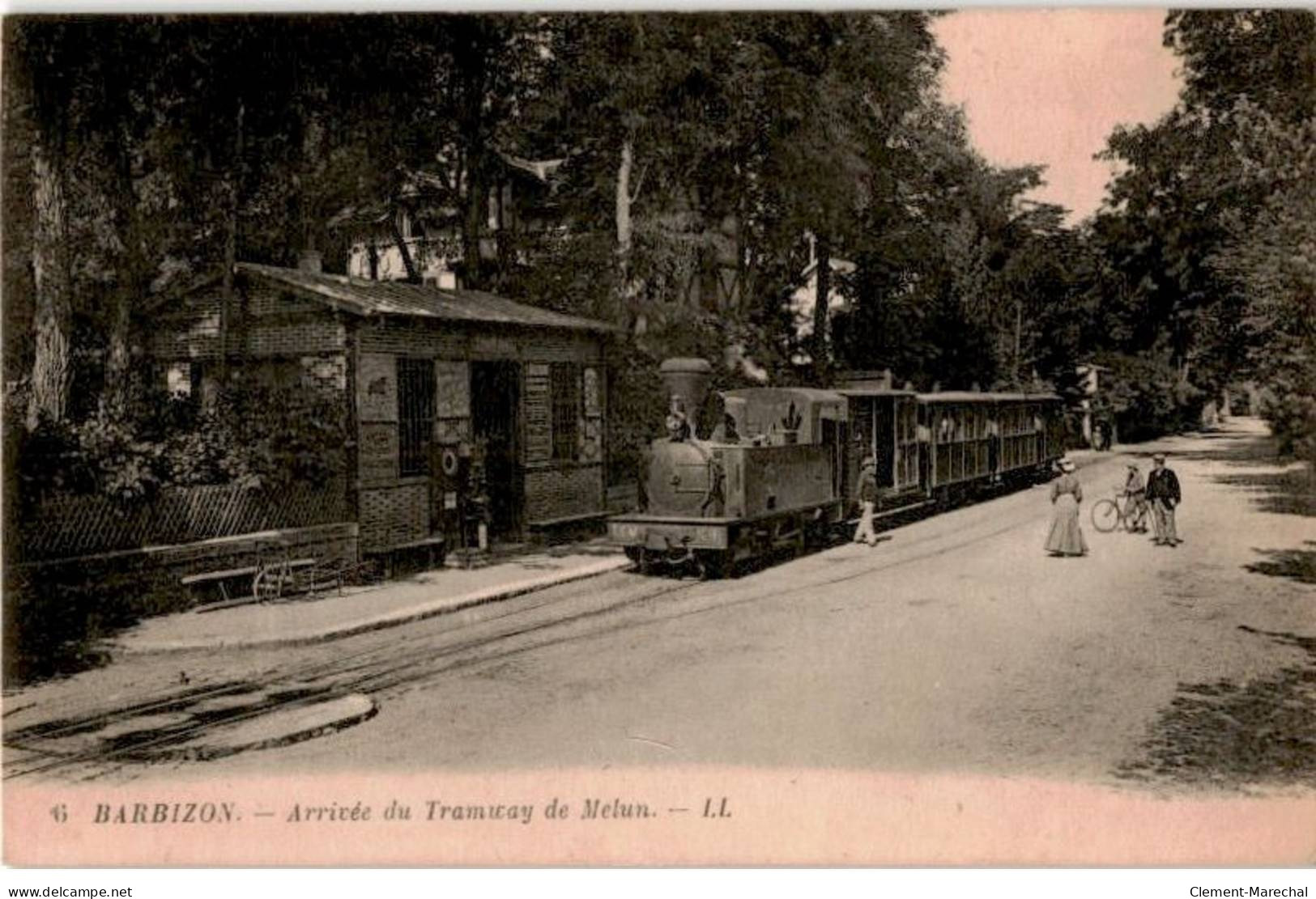 BARBIZON: Arrivée Du Tramway De Melun - Très Bon état - Barbizon