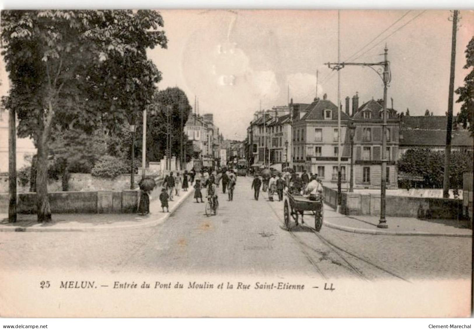 MELUN: Entrée Du Pont Du Moulin Et La Rue Saint-etienne - Très Bon état - Melun