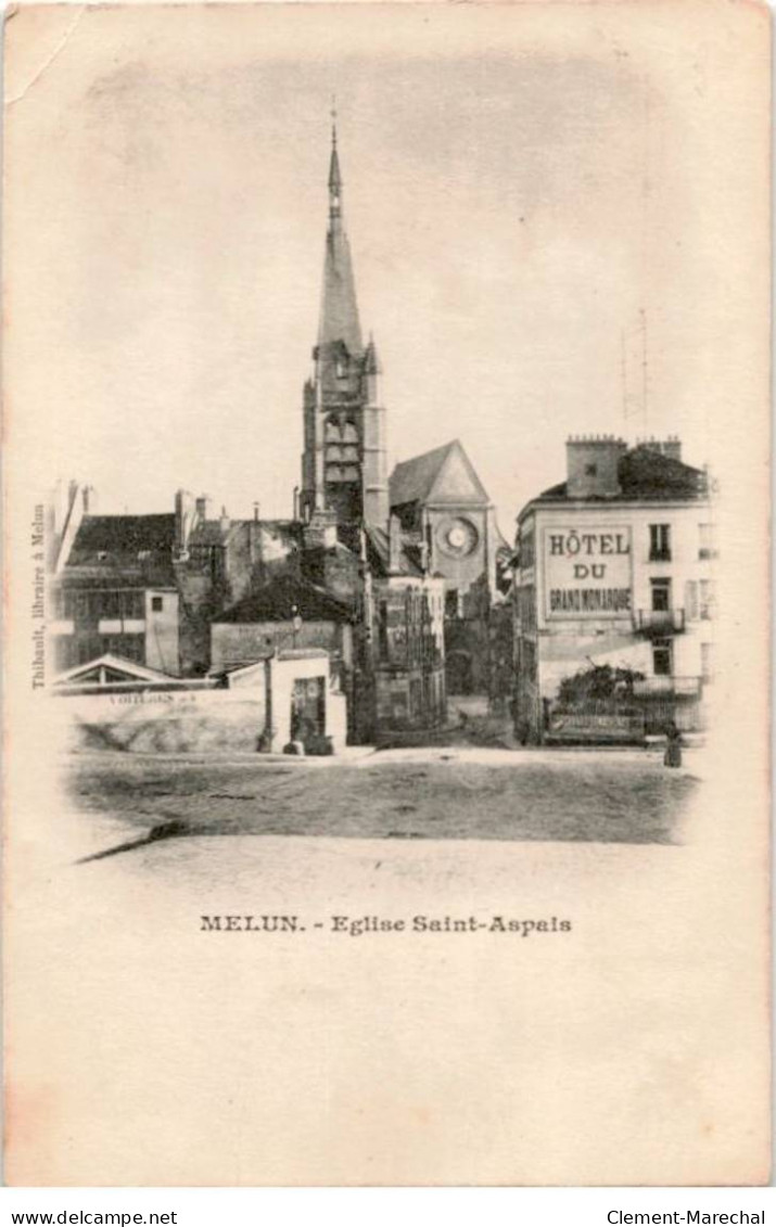 MELUN: église Saint-aspais - état - Melun