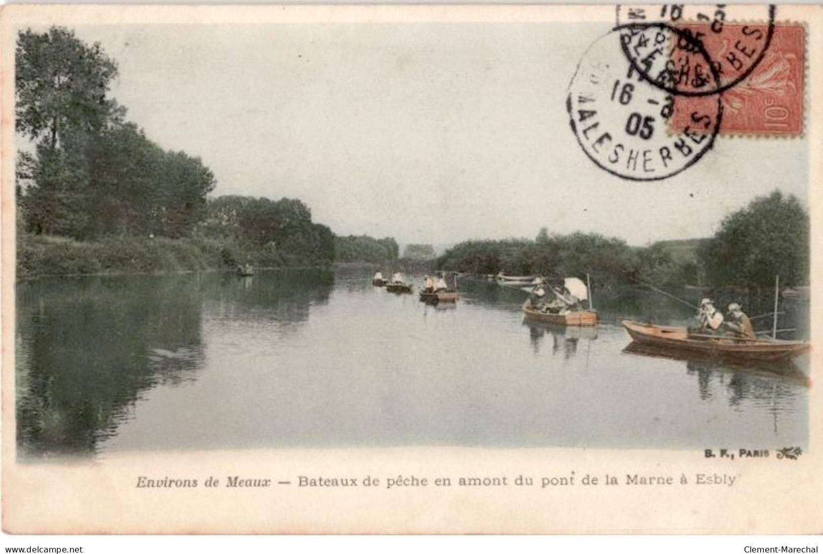 MEAUX: Bateaux De Pêche En Amont Du Pont De La Marne à Esbly - Très Bon état - Meaux