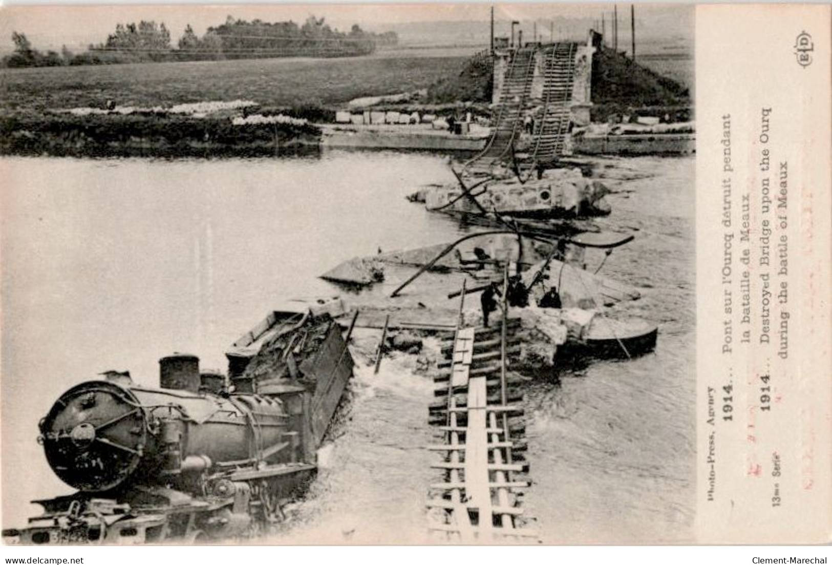 LIZY-sur-OURCQ: Pont Sur L'ourcq Détruit Pendant La Bataille De Meaux - Très Bon état - Lizy Sur Ourcq