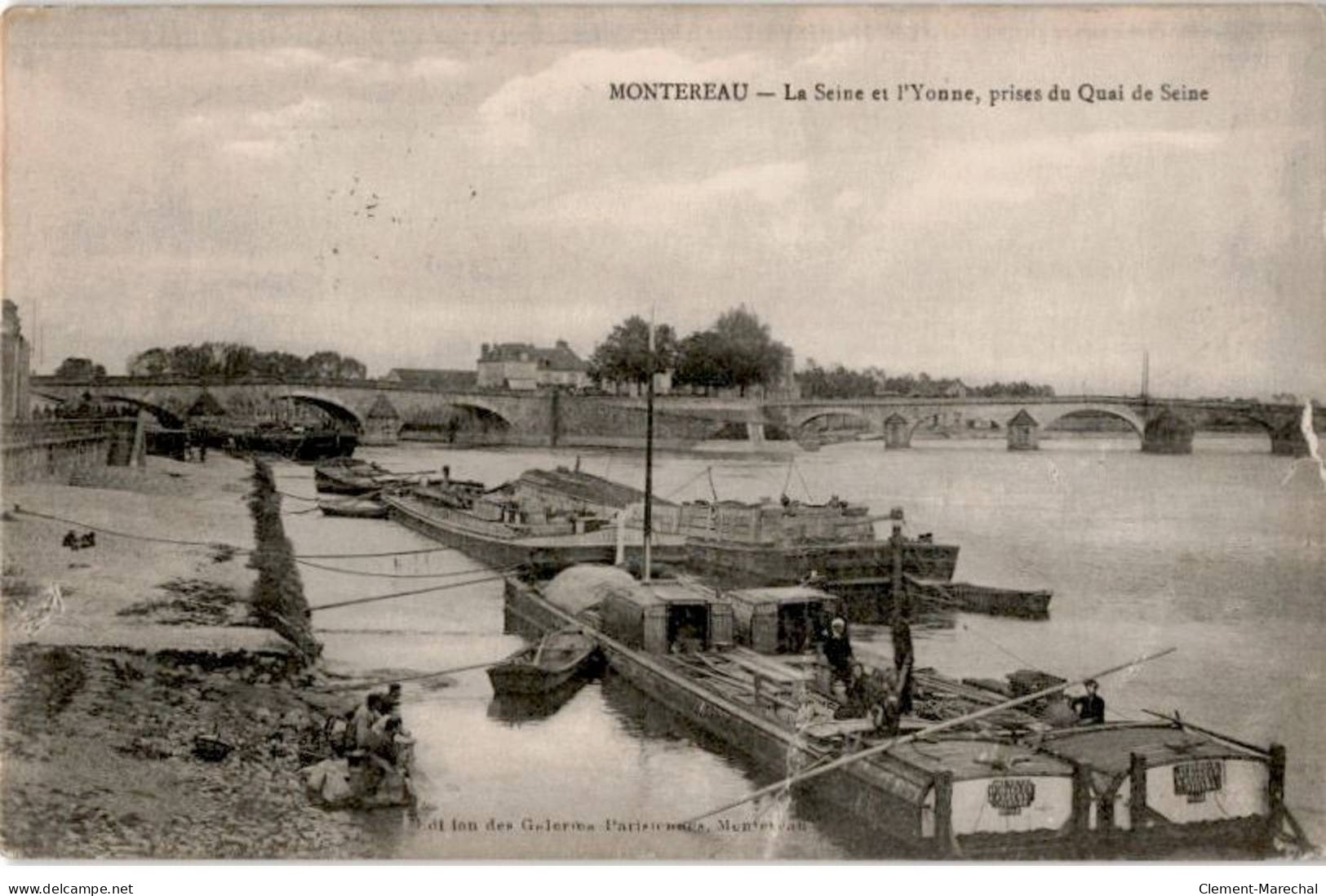 MONTEREAU: La Seine Et L'yonne Prises Du Quai De Seine - Très Bon état - Montereau